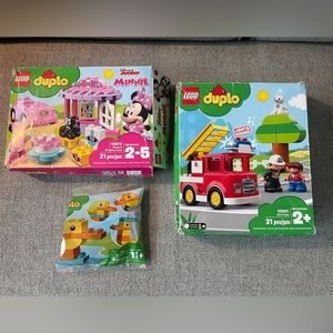 LEGO duplo Set of 3 - Minnie’s Birthday Party/ Fire Truck/ My First Duck